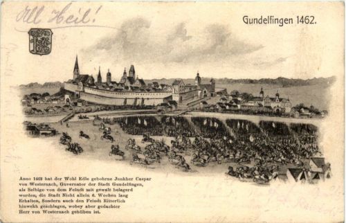 Gundelfingen 1462 - Künstler-AK Eugen Felle