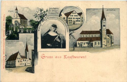Gruss aus Kaufbeuren - Künstler-AK Eugen Felle