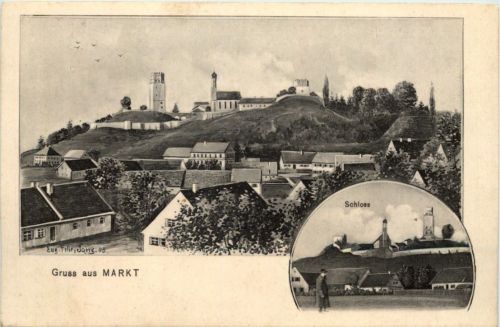 Gruss aus Markt - Künstler-AK Eugen Felle