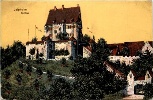 Leipheim - Schloss - Künstler-AK Eugen Felle