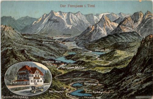 Fernpass in Tirol - Künstler-AK Eugen Felle