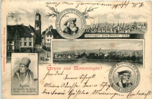 Gruss aus Memmingen - Künstler-AK Eugen Felle