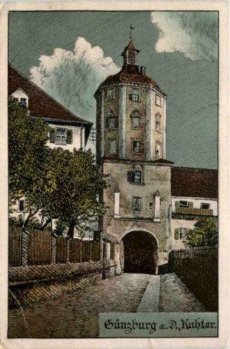 Günzburg - Kuhtor - Künstler-AK Eugen Felle