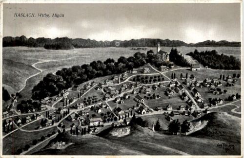 Haslach - Allgäu - Künstler-AK Eugen Felle