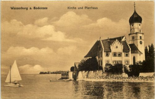 Wasserburg am Bodensee - Kirche und Pfarrhaus