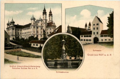 Gruss aus Rot an der Rot - Künstler-AK Eugen Felle