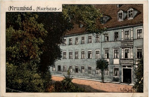 Krumbad - Kurhaus - Künstler-AK Eugen Felle