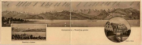 Wasserburg - Klappkarte - Künstler-AK Eugen Felle