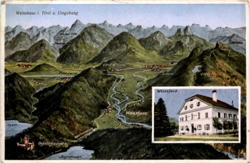 Weisshaus in Tirol - Künstler-AK Eugen Felle