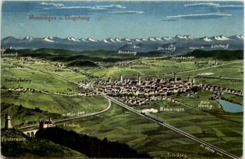 Memmingen und Umgebung - Künstler-AK Eugen Felle