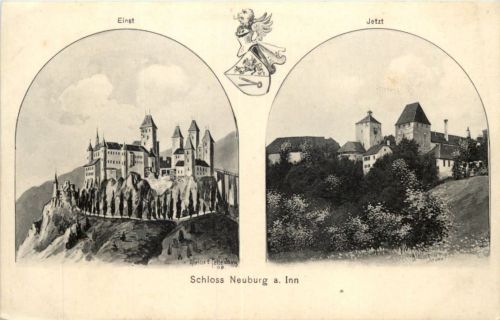 Schloss Neuburg am Inn - Künstler-AK Eugen Felle