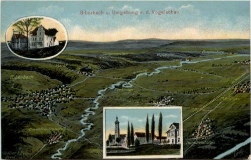 Biberach und Umgebung - Künstler-AK Eugen Felle