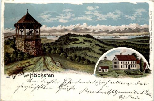 Gruss vom Höchsen - Litho