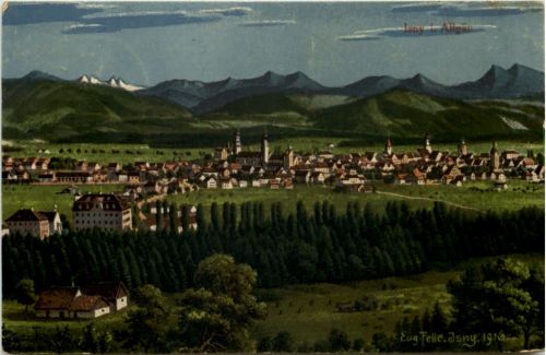 Isny bei Allgäu - Künstler-AK Eugen Felle