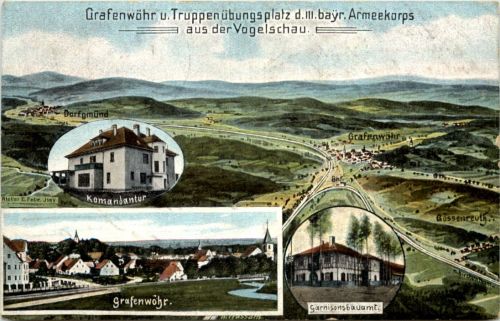 Grafenwöhr und Truppenübungsplatz - Künstler-AK Eugen Felle
