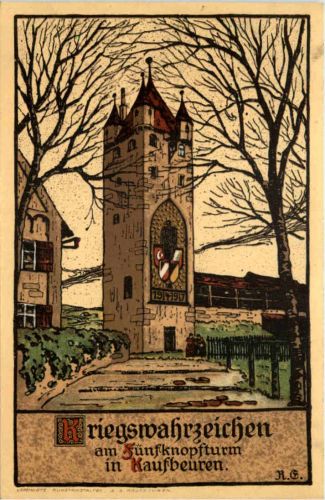 Kaufbeuren - Kriegswahrzeichen am Fünfknopfturm