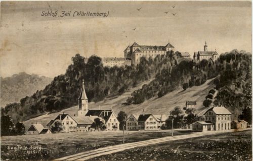 Schloss Zeil - Künstler-AK Eugen Felle