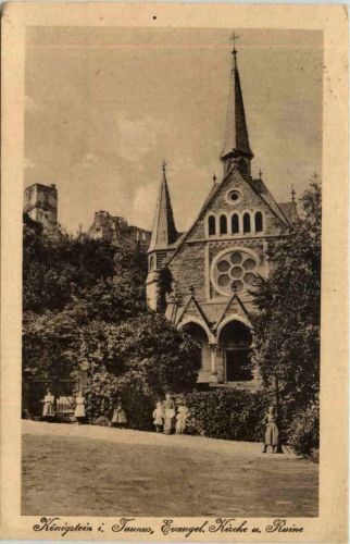 Königstein im Taunus, Ev. Kirche und Ruine