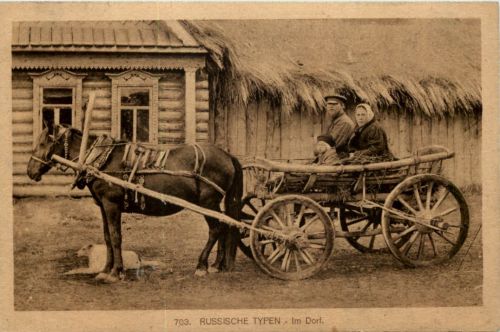 Russische Typen - Im Dorf - KuK Feldpost