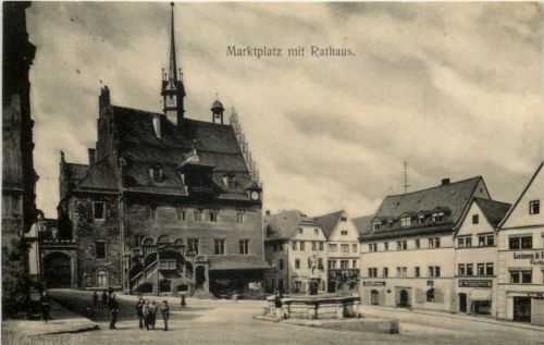 Pössneck - Markt mit Rathaus