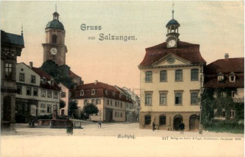 Gruss aus Salzungen - Marktplatz