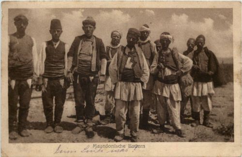 Mazedonien - Mazedonische Bauern - Feldpost San Komp 641