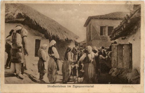 Mazedonien - Strassenleben im Zigeunerviertel - Feldpost San Komp 641