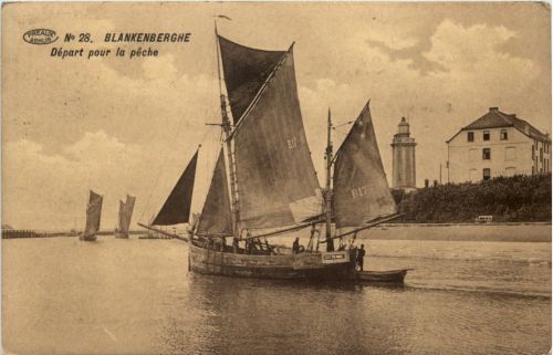 Blankenberghe - Depart pur la peche