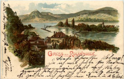 Gruss aus Rolandseck - Litho - Remagen