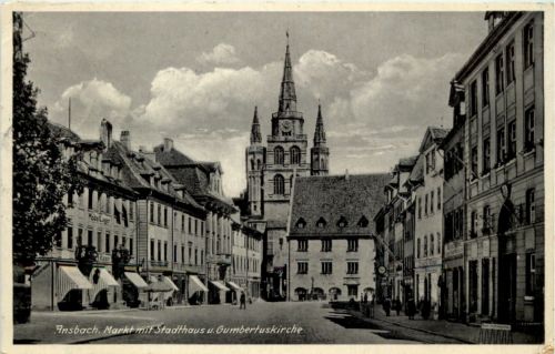 Ansbach - Markt mit Stadthaus