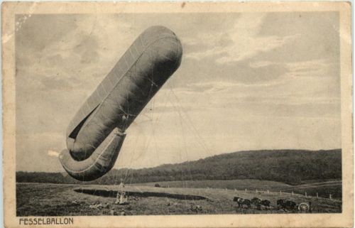 Fesselballon - 1. WK - Feldpost Bayr. Feld Masch. Gewehr Zug 22