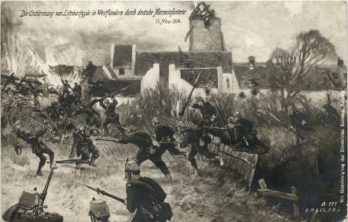 Die Erstürmung von Lombartzyde in Westfalndern - Feldpost 2. Marine Division