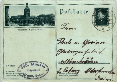 Mannheim - Neues Rathaus - Ganzsache