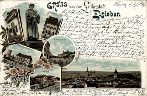 Gruss aus Eisleben - Litho