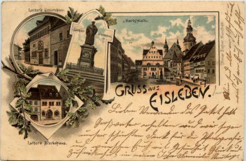 Gruss aus Eisleben - Litho