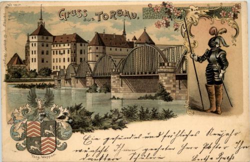 Gruss aus Torgau - Litho