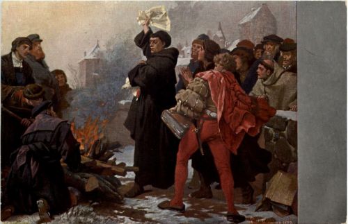 Martin Luther verbrennt die Bannbulle