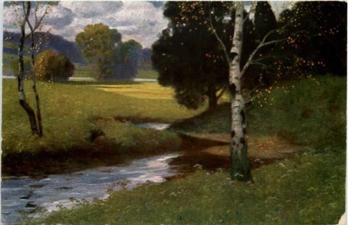 Künstlerkarte Eduard Rüdisühli - Wiesenbach