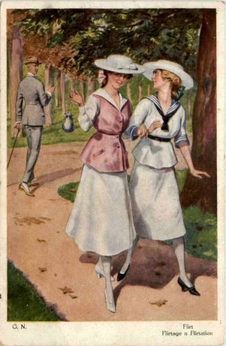 Künstler Ak - G. N. Flirt