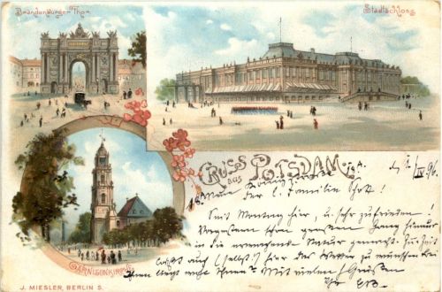 Gruss aus Potsdam - Litho 1896
