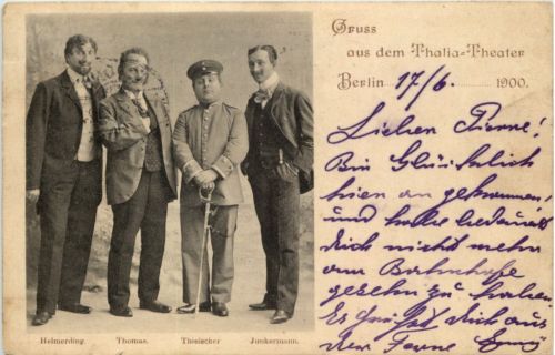 Berlin - Gruss aus dem Thalia Theater 1900