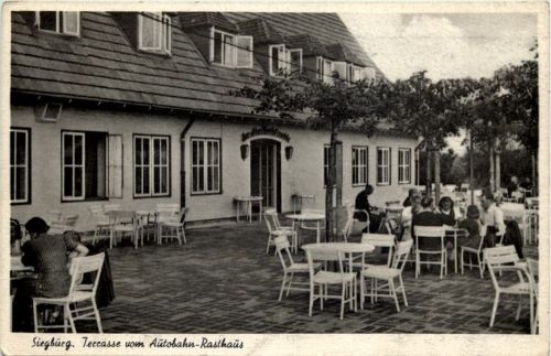 Siegburg - Terasse von Autobahn Rasthaus
