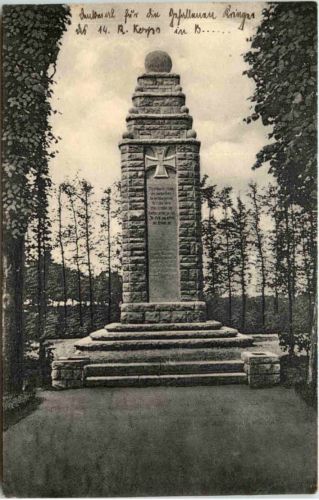 Bapaume - Denkmal für Gefallene Kireger 14. Reserve Korps - Feldpost