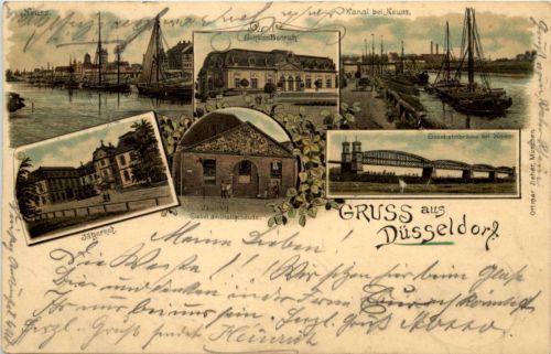 Gruss aus Düsseldorf - Litho