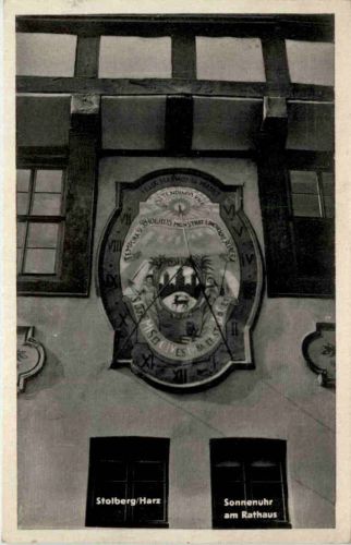 Stolberg Harz - Sonnenuhr am Rathaus
