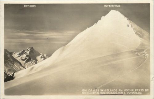 Skigelände am Hochalppass bei Schröcken Hochkummbach