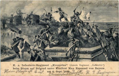 2. Infanterie Regiment Kronprinz bei Sturm auf Belgrad