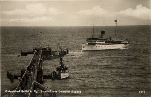 Ostseebad Sellin auf Rügen - Ankunft des Dampfer Rugard