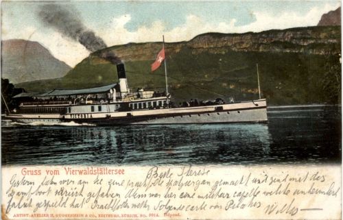 Gruss vom Vierwaldstättersee - Dampfer Victoria