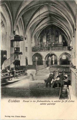 Eisleben, Kanzel in der Andreaskirche
